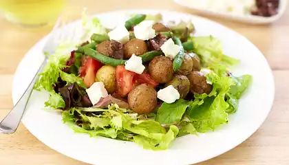 Roasted New Potato Salad with Basil Vinaigrette