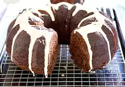 Chocolate Zucchini Rum Cake (Healthier Version)