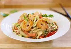 Thai Pasta and Seafood Salad