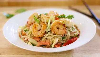 Thai Pasta and Seafood Salad