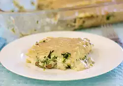 Cheesy Spinach and Mushroom Lasagna