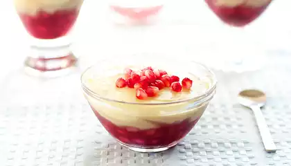 Vanilla Bean and Pomegranate Parfaits