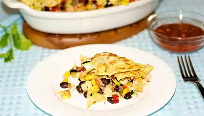 Black Bean Nacho Gratin