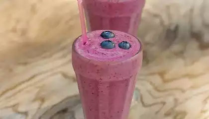 Blueberry and Rum Milkshake