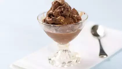 Chocolate Chip and Walnut Chocolate Ice Cream-Low Fat
