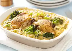Cheesy Chicken, Rice and Broccoli Casserole