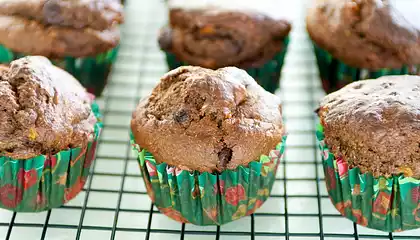 Double Chocolate Banana Muffins (Healthier Version)