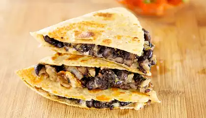 Cheesy Black Bean Quesadillas