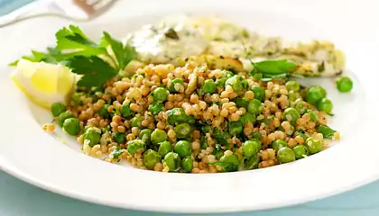 Toasted Lemon Couscous with Peas