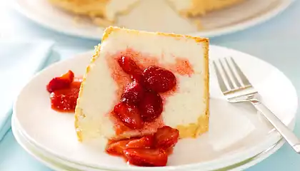 Angel Food Cake with Whipped Cream and Fresh Berries