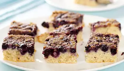 Blueberry Crunch Coffee Cake (Healthier Version)