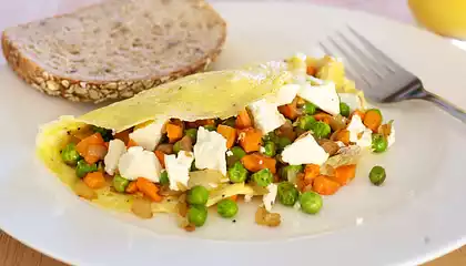 Vegetable Omelet with Cheese