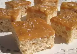 Salted Caramel Rice Krispies Squares