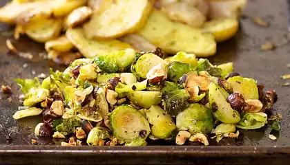 Roasted Brussels Sprouts with Hazelnut Brown Butter