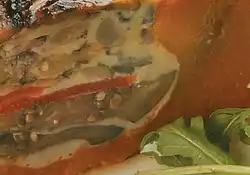 Japanese Pumpkin Frittata Served with Bush Tomato Chutney