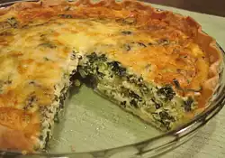 Deep Dish Spinach and Cheddar Quiche