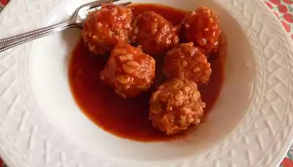 Sweet and Sour Porcupine Meatballs