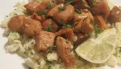 Sweet Chili Lime Chicken with Cilantro Couscous