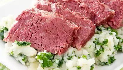 Corn Beef with Colcannon Potatoes
