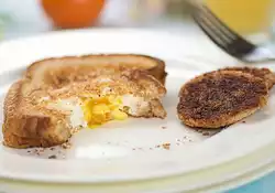 Egg in the Hole with Extra Cinnamon on the Hole!