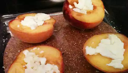 Baked Peaches with Feta Recipe