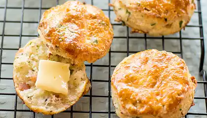 Golden Potato Scones with Parmesan and Pancetta