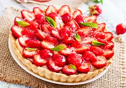 Strawberry and Cream Cheese Tart with Strawberry Jam Glaze