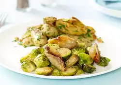 Roasted Brussels Sprouts with Caramelized Shallots