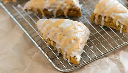 Pumpkin Scones with Two Glaze