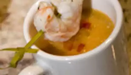 Lobster and Shrimp Bisque with Fresh Tarragon