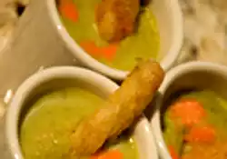 Puree of Asparagus Soup with Parmesan Twist
