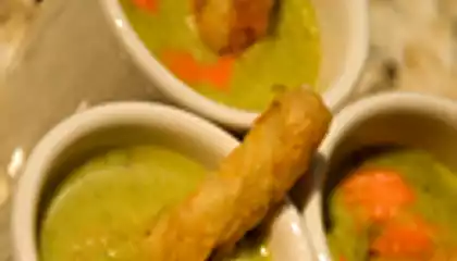 Puree of Asparagus Soup with Parmesan Twist