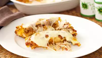 Chicken and Bean Enchiladas