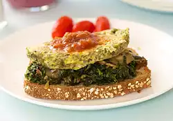 Open Face Spinach Egg Sandwich