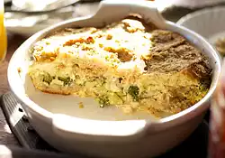 Breakfast Broccoli Bread Pudding