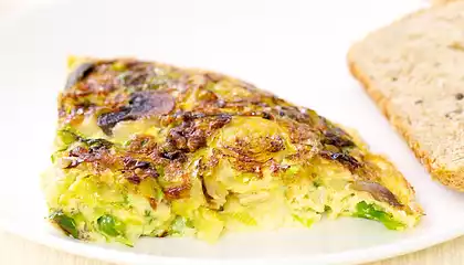 Brussels Sprouts and Mushroom Frittata