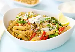 Lemon Pasta with Asparagus and Pine Nuts