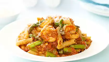 Shrimp, Asparagus, and Penne Pasta