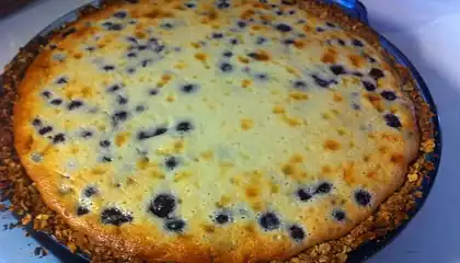 Baked Blueberry Cream Pie