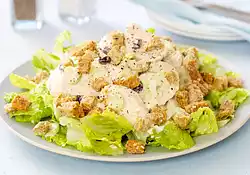 Chicken Salad with Lemon, Raisins and Croutons