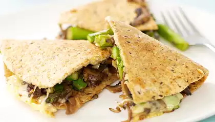 Asparagus Mushroom Quesadilla