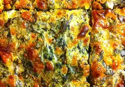 Bacon and Cheddar Spinach Squares