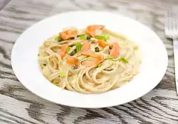 Scallop and Smoked Salmon Pasta