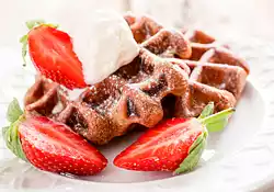 Chocolate Strawberry Waffles