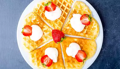 Norwegian Heart-Shaped Waffles