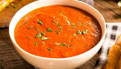 Refreshing Tomato and Basil Soup