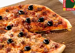 Chorizo and Black Olive Pizza