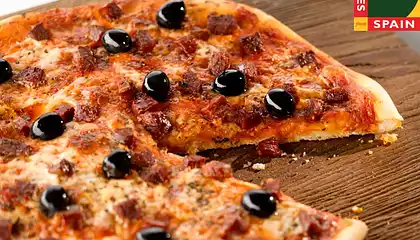 Chorizo and Black Olive Pizza