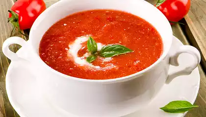 African Tomato Avocado Buttermilk Soup