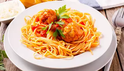 Spaghetti Sauce with Turkey Meatballs